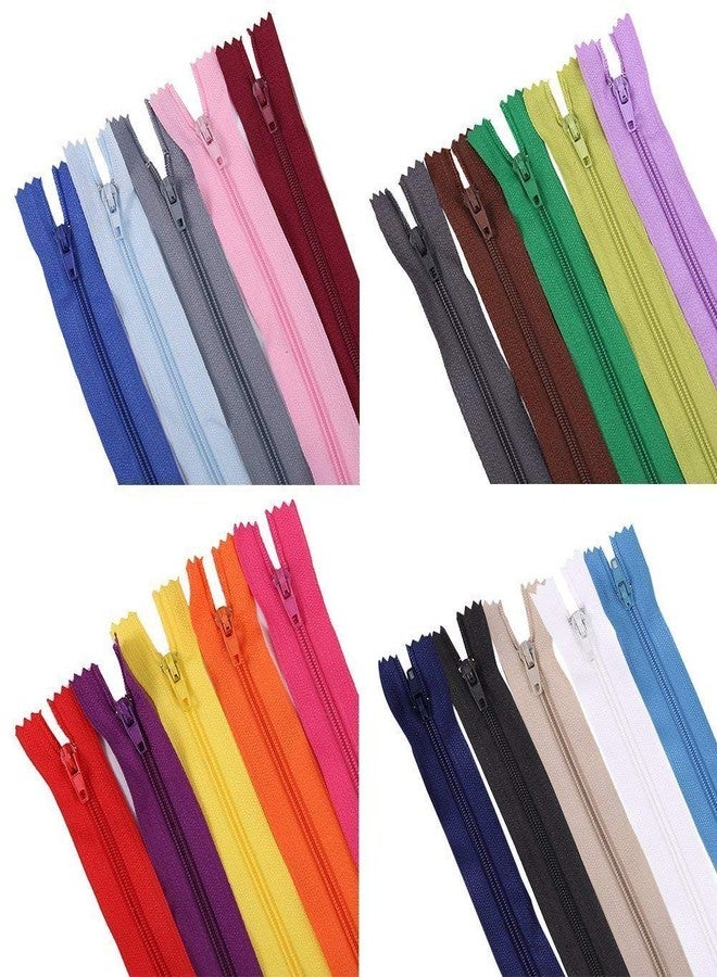 M Fabrics Zipper with Knit Tape Used in Pants, Children Frocks, Plazos, Dresses, Women's Suits (Multicolour) - Pack of 30 Pieces (18 Inches) - Image 2